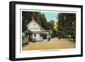 Philadelphia, Pennsylvania - Valley Green Inn, Wissahickon Drive Scene-Lantern Press-Framed Art Print