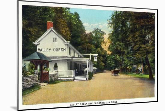 Philadelphia, Pennsylvania - Valley Green Inn, Wissahickon Drive Scene-Lantern Press-Mounted Art Print