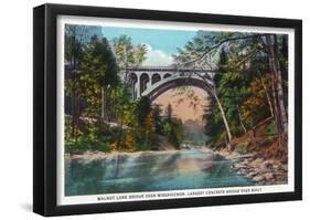 Philadelphia, Pennsylvania - Walnut Lane Bridge Over Wissahickon River-null-Framed Poster