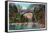 Philadelphia, Pennsylvania - Walnut Lane Bridge over Wissahickon River-Lantern Press-Framed Stretched Canvas