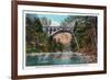 Philadelphia, Pennsylvania - Walnut Lane Bridge over Wissahickon River-Lantern Press-Framed Art Print