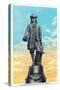 Philadelphia, Pennsylvania - William Penn Statue on City Hall Tower-Lantern Press-Stretched Canvas
