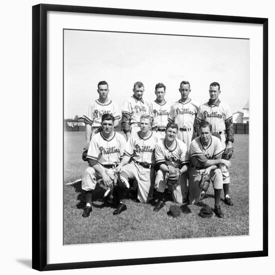 Philadelphia Phillies Baseball Team-Ralph Morse-Framed Premium Photographic Print