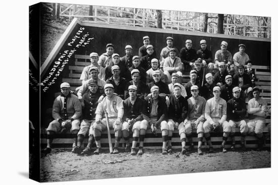 Philadelphia Phillies Team, Baseball Photo - Hot Springs, AR-Lantern Press-Stretched Canvas