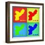 Philadelphia Pop Art Map 1-NaxArt-Framed Art Print