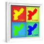 Philadelphia Pop Art Map 1-NaxArt-Framed Art Print