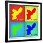 Philadelphia Pop Art Map 1-NaxArt-Framed Art Print