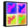 Philadelphia Pop Art Map 1-NaxArt-Framed Stretched Canvas