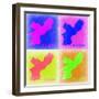 Philadelphia Pop Art Map 1-NaxArt-Framed Art Print