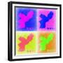 Philadelphia Pop Art Map 1-NaxArt-Framed Premium Giclee Print