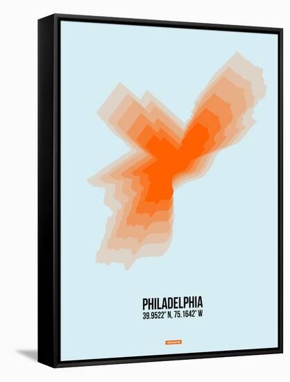 Philadelphia Radiant Map 1-NaxArt-Framed Stretched Canvas