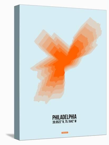 Philadelphia Radiant Map 1-NaxArt-Stretched Canvas