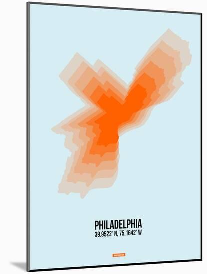 Philadelphia Radiant Map 1-NaxArt-Mounted Art Print
