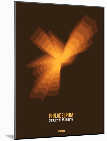 Philadelphia Radiant Map 2-NaxArt-Mounted Art Print