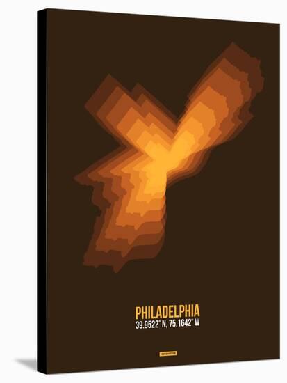 Philadelphia Radiant Map 2-NaxArt-Stretched Canvas