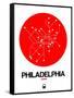 Philadelphia Red Subway Map-NaxArt-Framed Stretched Canvas