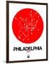 Philadelphia Red Subway Map-NaxArt-Framed Art Print