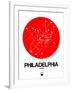 Philadelphia Red Subway Map-NaxArt-Framed Art Print