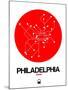 Philadelphia Red Subway Map-NaxArt-Mounted Art Print