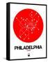 Philadelphia Red Subway Map-NaxArt-Framed Stretched Canvas