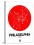 Philadelphia Red Subway Map-NaxArt-Stretched Canvas