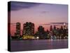 Philadelphia Skyline and Delaware River, Philadelphia, Pennsylvania, United States of America-Richard Cummins-Stretched Canvas