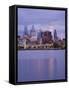 Philadelphia Skyline and Delaware River, Philadelphia, Pennsylvania-Richard Cummins-Framed Stretched Canvas