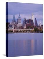 Philadelphia Skyline and Delaware River, Philadelphia, Pennsylvania-Richard Cummins-Stretched Canvas