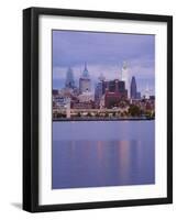 Philadelphia Skyline and Delaware River, Philadelphia, Pennsylvania-Richard Cummins-Framed Photographic Print