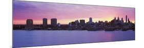 Philadelphia skyline at dusk, Pennsylvania, USA-null-Mounted Photographic Print