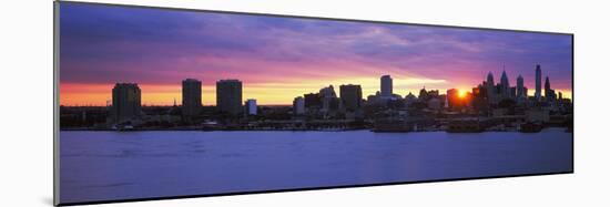 Philadelphia skyline at dusk, Pennsylvania, USA-null-Mounted Photographic Print