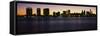 Philadelphia skyline at dusk, Pennsylvania, USA-null-Framed Stretched Canvas