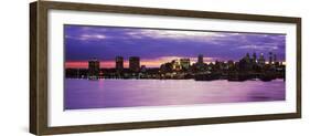 Philadelphia skyline at dusk, Pennsylvania, USA-null-Framed Photographic Print