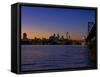 Philadelphia Skyline at Dusk-James Shive-Framed Stretched Canvas