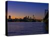 Philadelphia Skyline at Dusk-James Shive-Stretched Canvas