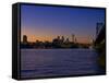 Philadelphia Skyline at Dusk-James Shive-Framed Stretched Canvas