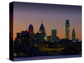 Philadelphia Skyline at Dusk-James Shive-Stretched Canvas