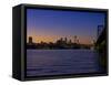 Philadelphia Skyline at Dusk-James Shive-Framed Stretched Canvas