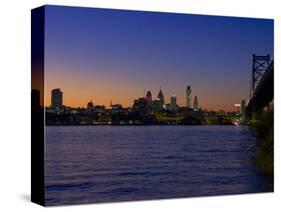 Philadelphia Skyline at Dusk-James Shive-Stretched Canvas