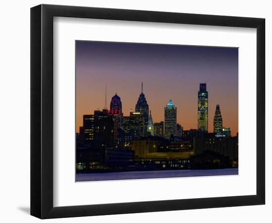 Philadelphia Skyline at Dusk-James Shive-Framed Photographic Print