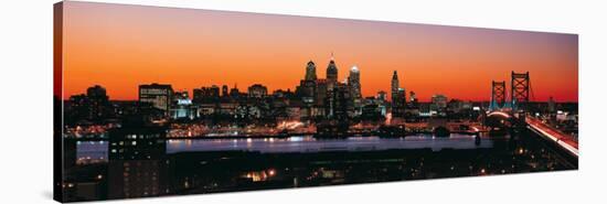 Philadelphia Skyline at Night-null-Stretched Canvas