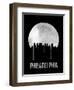 Philadelphia Skyline Black-null-Framed Art Print