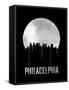 Philadelphia Skyline Black-null-Framed Stretched Canvas