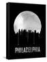 Philadelphia Skyline Black-null-Framed Stretched Canvas