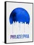 Philadelphia Skyline Blue-null-Framed Stretched Canvas