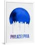 Philadelphia Skyline Blue-null-Framed Art Print