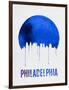 Philadelphia Skyline Blue-null-Framed Art Print