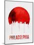 Philadelphia Skyline Red-null-Mounted Art Print