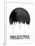 Philadelphia Skyline White-null-Framed Art Print