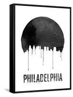 Philadelphia Skyline White-null-Framed Stretched Canvas